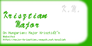 krisztian major business card